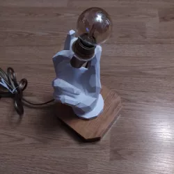 Low poly light me up lamp