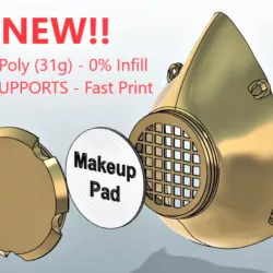 Makers Modular Mask System - Low Poly Covid-19 Face Mask Respirator - 3D Printed for Corona Virus and other Applications