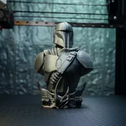 Mandalorian Bust - Star Wars 3D Models - Support Free and No infill Remix