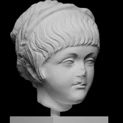 Marble Portrait Head of a Young Girl