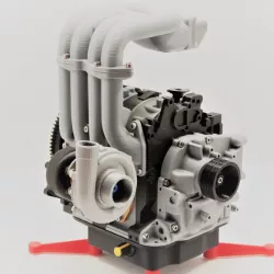 Mazda RX7 Wankel Rotary Engine 13B-REW - Working Model