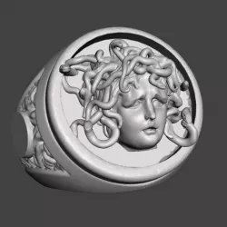 Medusa Head Ring