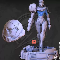 Metroid Dread Samus Aran More Damaged Helmet