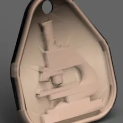 Microscope keychain