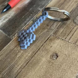 Minecraft axe, connectable with keychain