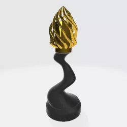 Modern Swirling Flame Lamp