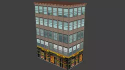 20 Lowpoly textured building 3d model pack Low-poly  3D model