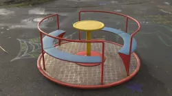 3D low poly PBR playground carousel Low-poly  3D model