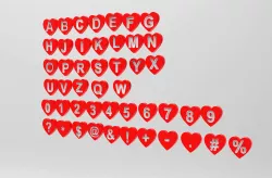  3d model  Letters love shape 3D model