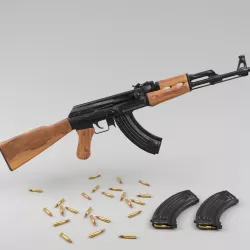 AK-47 model Low-poly  3D model