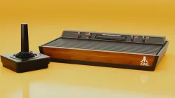 Atari 2600 and  joystick 3D model