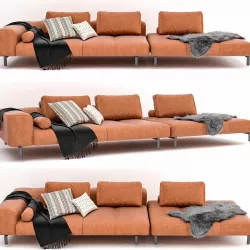 Boconcept Amsterdam with footstool 3D model