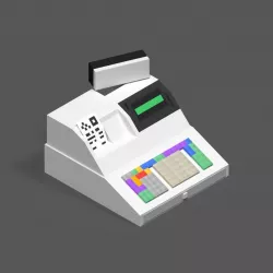 Cash Register JSON Model Low-poly  3D model