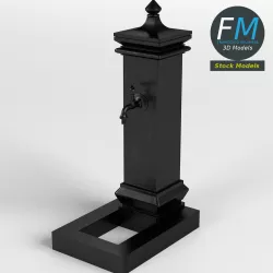 Cast iron fountain 3D model