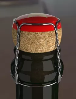 champagne bottle for production  3D model