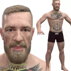 Conor McGregor Low-poly  3D model