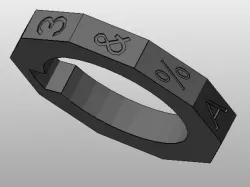 Customizable Ring for Flash Drive Cryptex