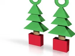 cute xmas tree earrings