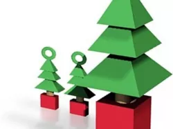 cute xmas tree pendant with matching earrings