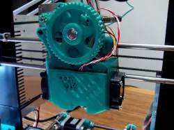 Double 40mm fan mount for Buddaschnozle on a Greg Wade extruder.