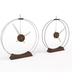 Double Ring Table Clock Nomon 3D model