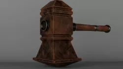 Fantasy hammer Low-poly  3D model