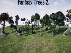 Fantasy Trees 2 for UNREAL Low-poly  3D model