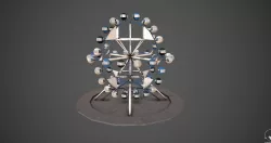 Ferris wheel carousel Low-poly  3D model