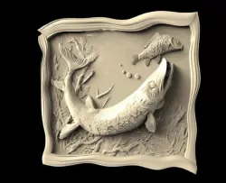 Fish hunting 3d models for artcam and aspire 3D model