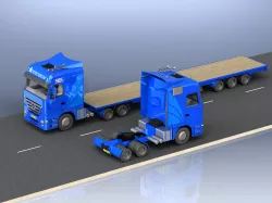 Flatbed (height-1mtr / length-13.4 mtr)