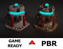Force field Generator Pack Low-poly  3D model