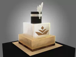 Gold cake 3D model