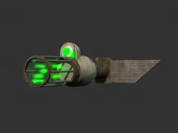 Green Eye Cyclops Laser Cannon Low-poly  3D model