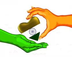 Heart shaped India flag