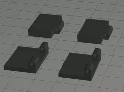 Hinges for perspex front panel on Flashforge Creator
