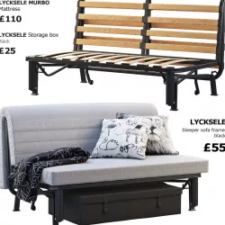 Ikea Lycksele sofa bed frame 3D model