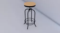 Industrial stool 3D model