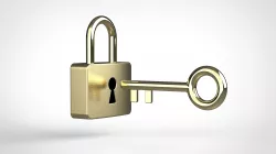key and padlock 3D model