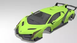 Lamborghini Veneno Low-poly  3D model