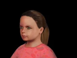 Little Girl Low-poly  3D model