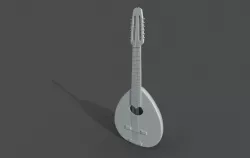 lute high poly 3D model