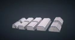 Mars KitBash - Hangars Low-poly  3D model