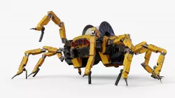 Mechanical spider Low-poly  3D model
