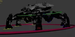 Mechanics Worm Robot 3D model