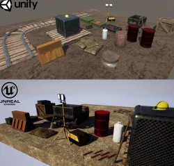 Mine Assets Pack Low-poly  3D model