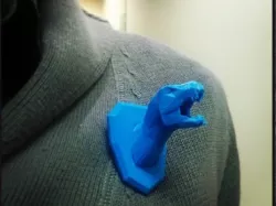 Obnoxiously Large Low-poly T-rex Pin