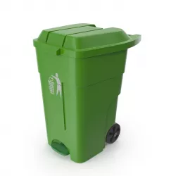 Outdoor Plastic Pedal Wheelie Bin 3D model
