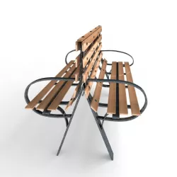 Park bench 3D model
