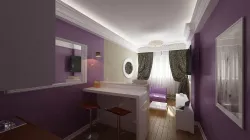 Pink living room interior 3D model