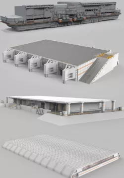 sci-fi architecture 7 3D model